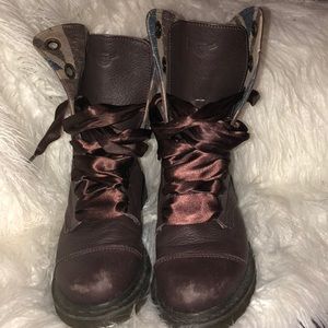 Burgundy Doc Marten boots